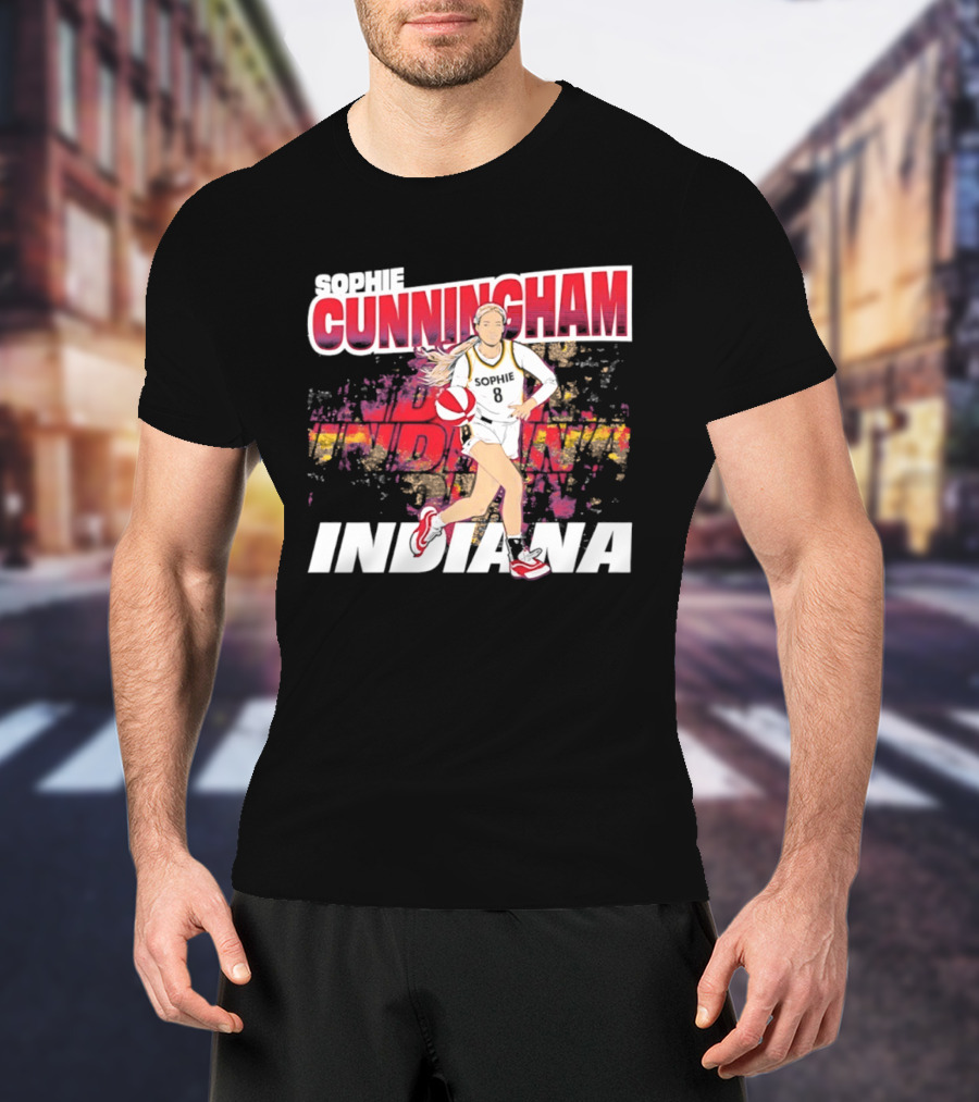 Sophie Cunningham Indiana Fever Basketball WNBA Athlete Action T-Shirt