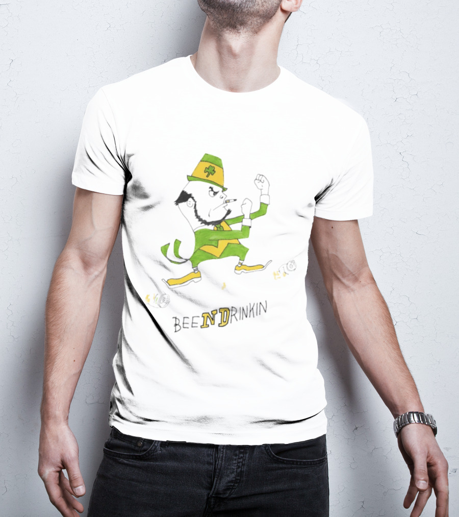 BeeNDrinkin Leprechaun Smoking St Patrick's Day Mischief T-Shirt