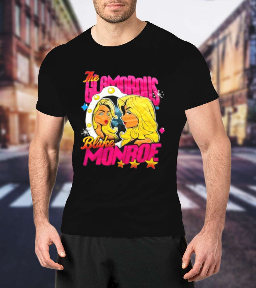 The Glamorous Blake Monroe WWE Wrestling Mirror Reflection Star Accents T-Shirt