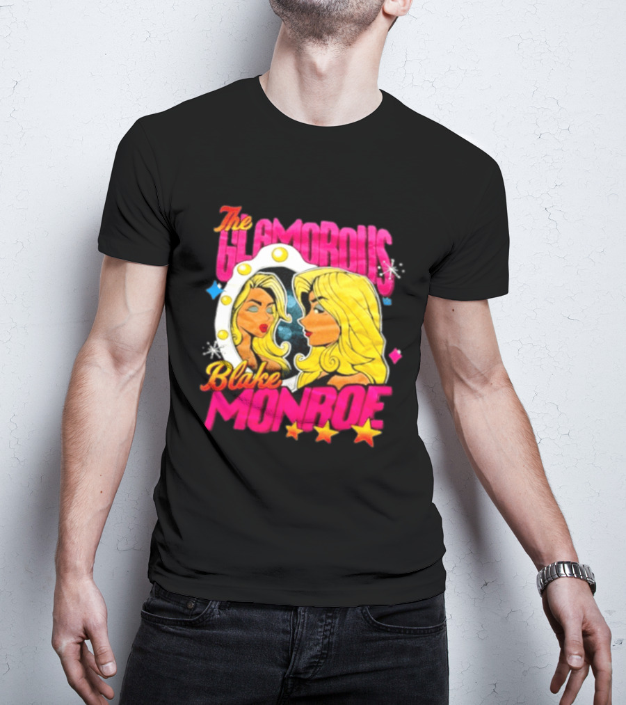 The Glamorous Blake Monroe WWE Wrestling Mirror Reflection Star Accents T-Shirt