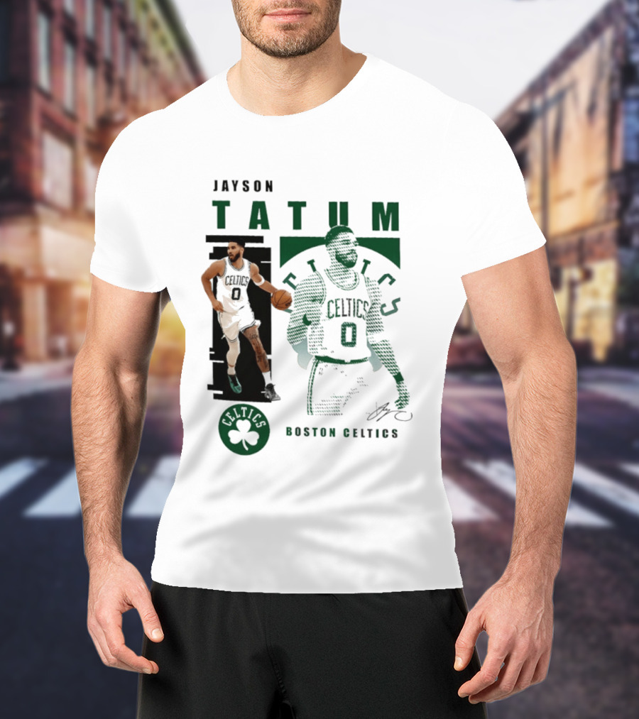 Boston Celtics Jayson Tatum Highlights Celtics Player 0 Signature T-Shirt