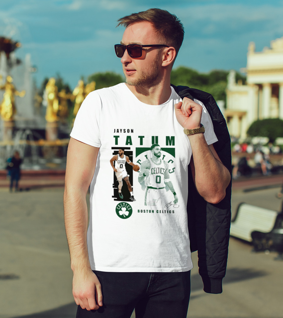 Boston Celtics Jayson Tatum Highlights Celtics Player 0 Signature T-Shirt