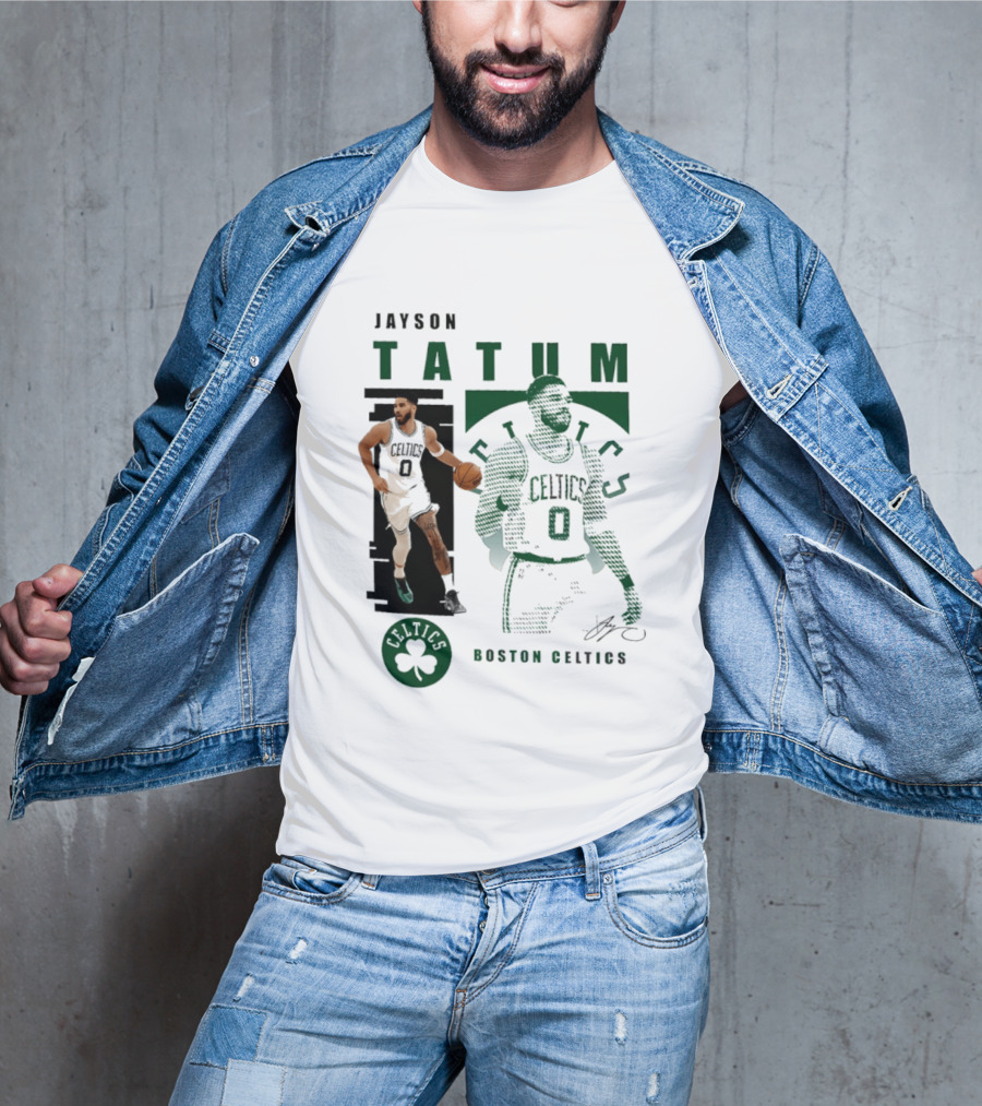 Boston Celtics Jayson Tatum Highlights Celtics Player 0 Signature T-Shirt
