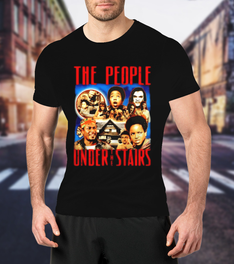 The People Under The Stairs Horror Movie Characters And Scenes Collage T-Shirt