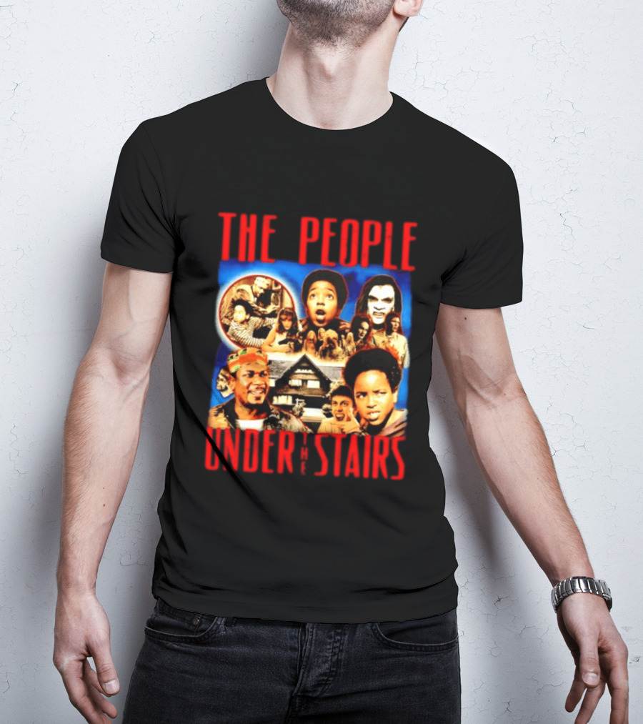 The People Under The Stairs Horror Movie Characters And Scenes Collage T-Shirt
