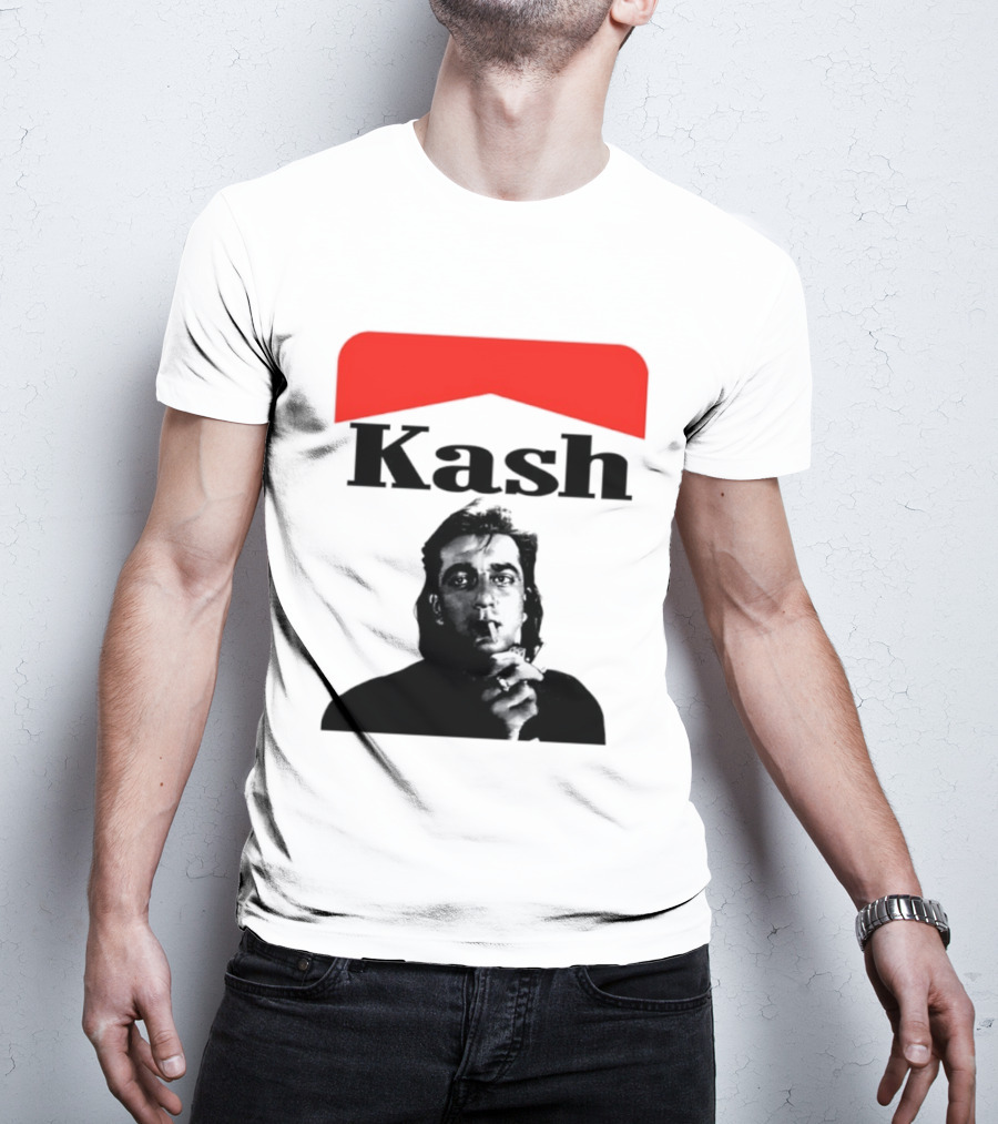 Kash Sanjay Dutt Smoking Iconic Red V Shape T-Shirt
