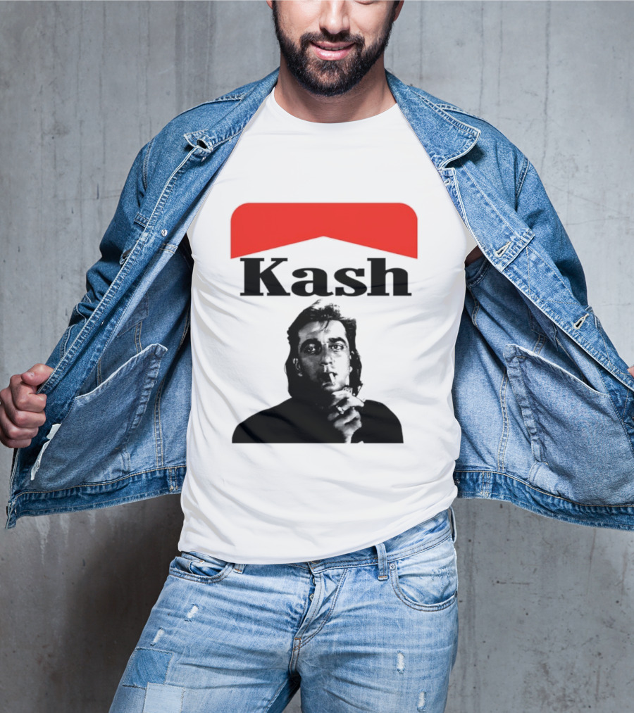 Kash Sanjay Dutt Smoking Iconic Red V Shape T-Shirt