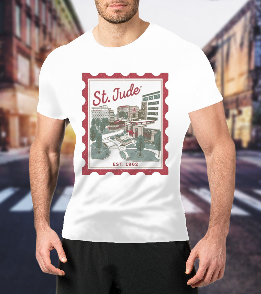St. Jude Children's Research Hospital Est. 1962 Charity Stamp T-Shirt