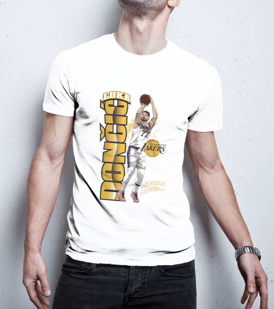 Los Angeles Lakers Luka Dončić Basketball Moment 2026 NBA T-Shirt