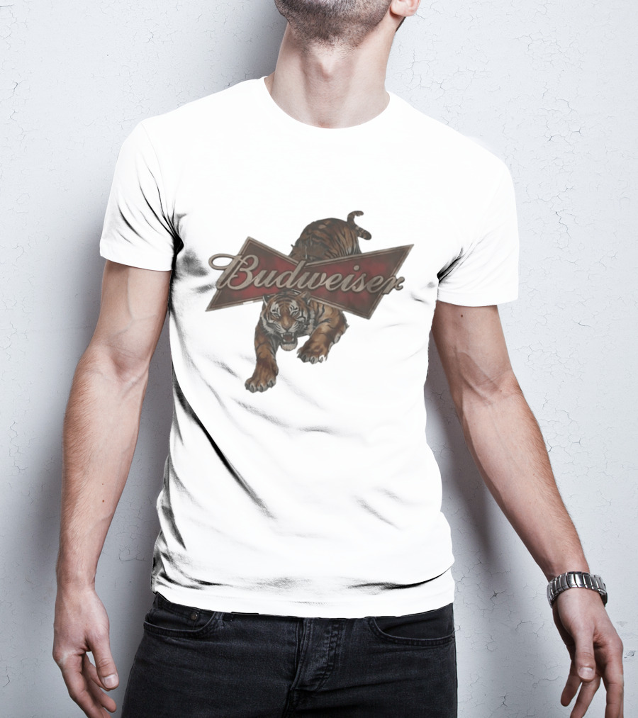 Budweiser Tiger Logo Jumping Tiger T-Shirt