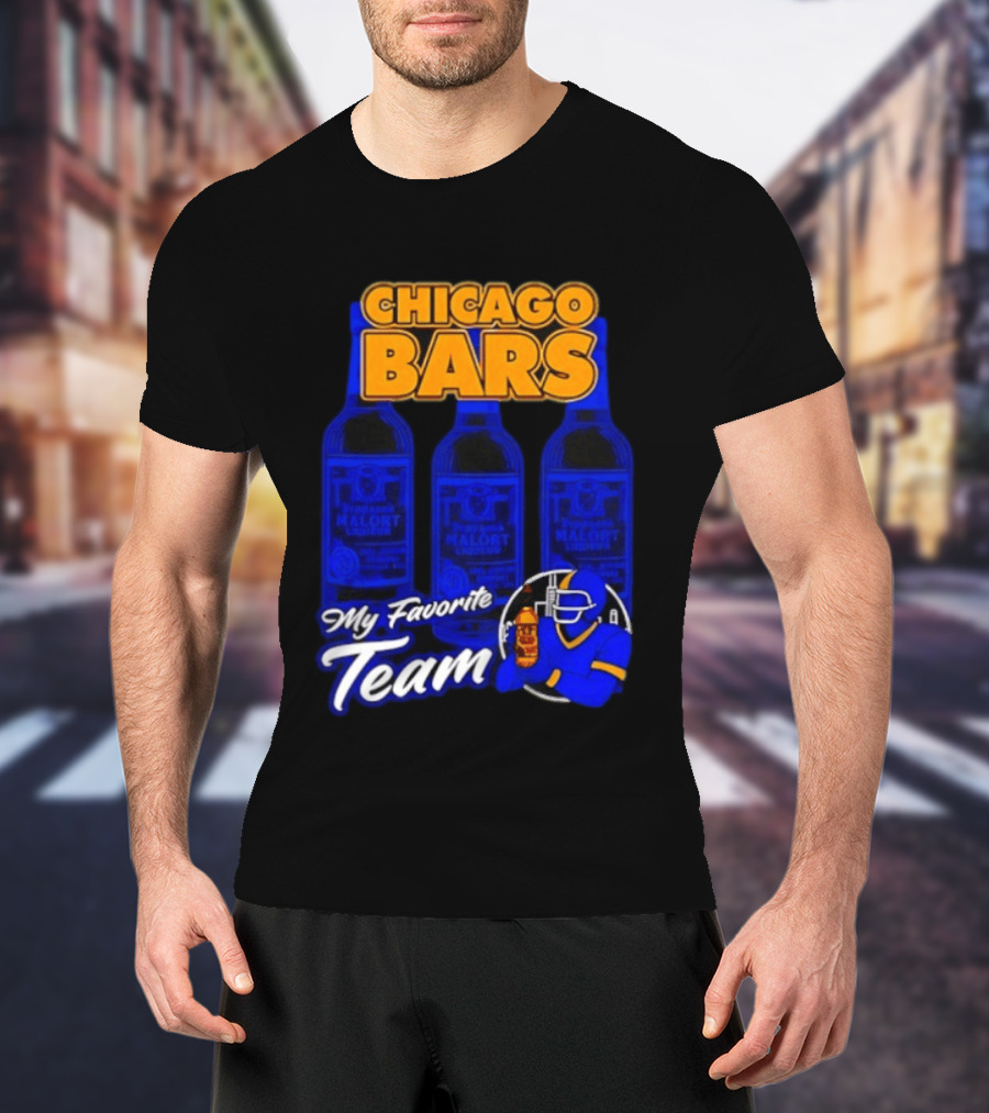 Chicago Bars My Favorite Team Jeppson's Malort Liqueur T-Shirt