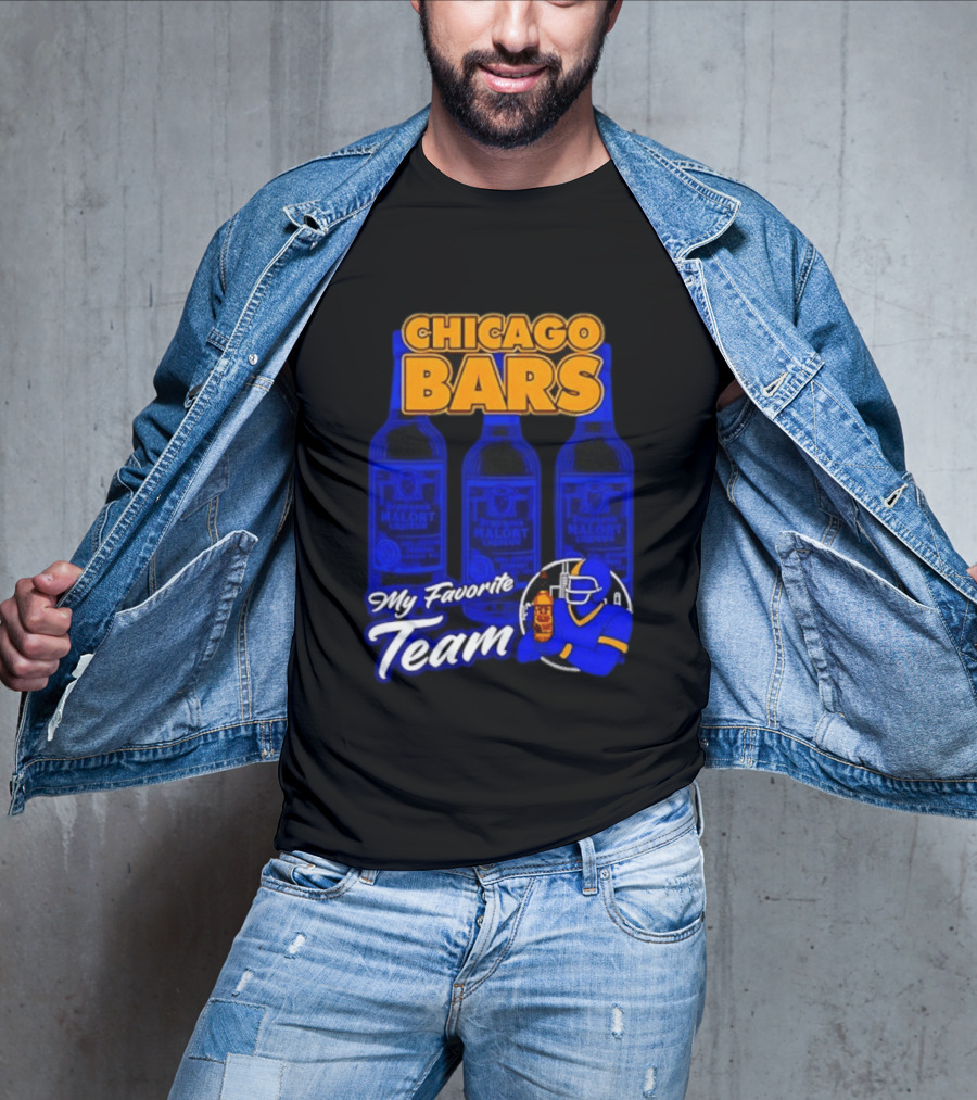 Chicago Bars My Favorite Team Jeppson's Malort Liqueur T-Shirt