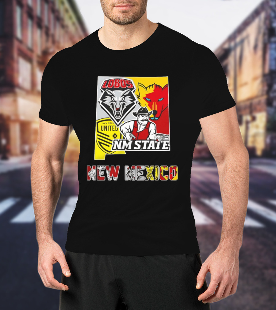 Lobos NM State New Mexico United T-Shirt