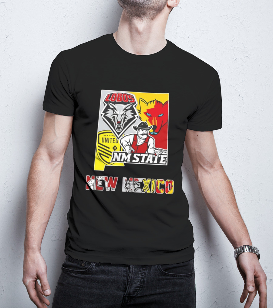 Lobos NM State New Mexico United T-Shirt