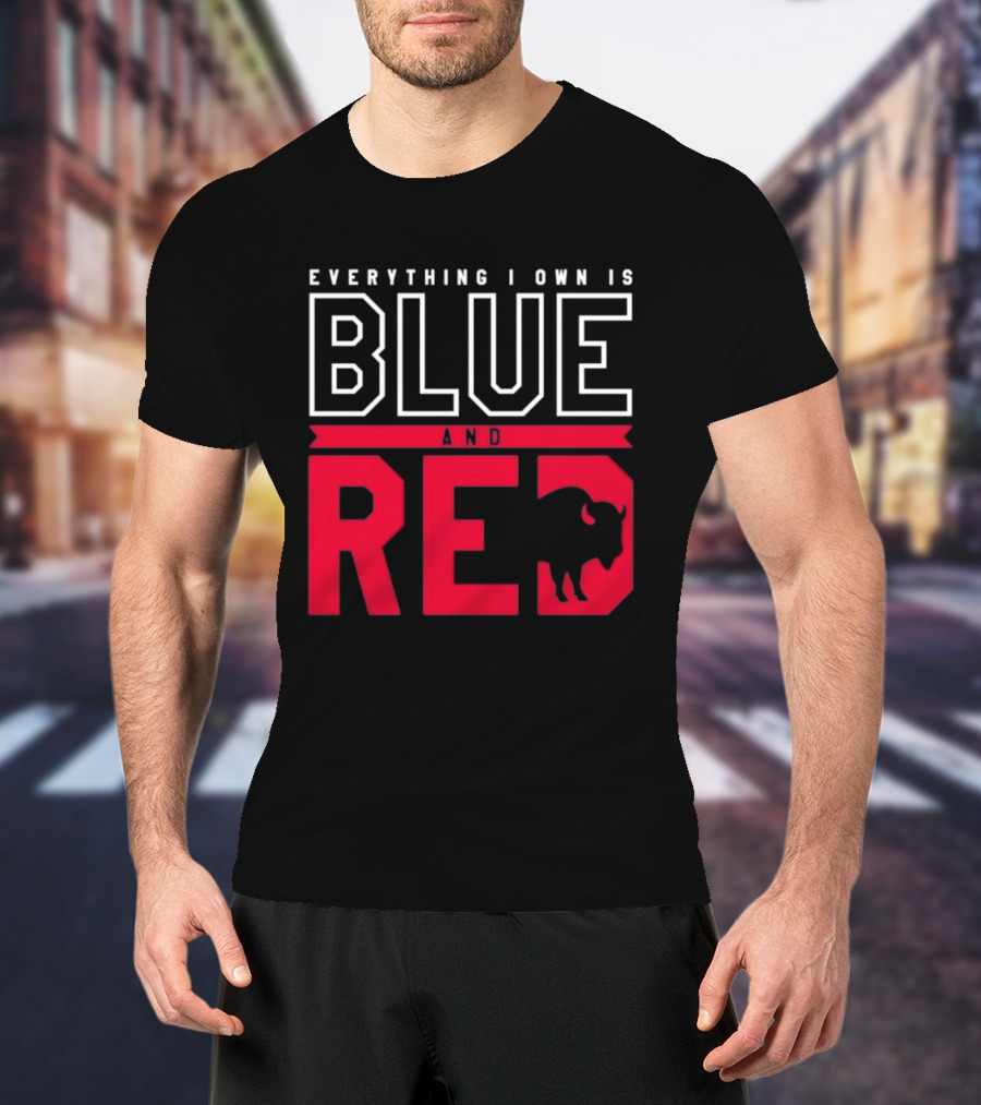 Everything I Own Is Blue And Red Buffalo Bills T-Shirt