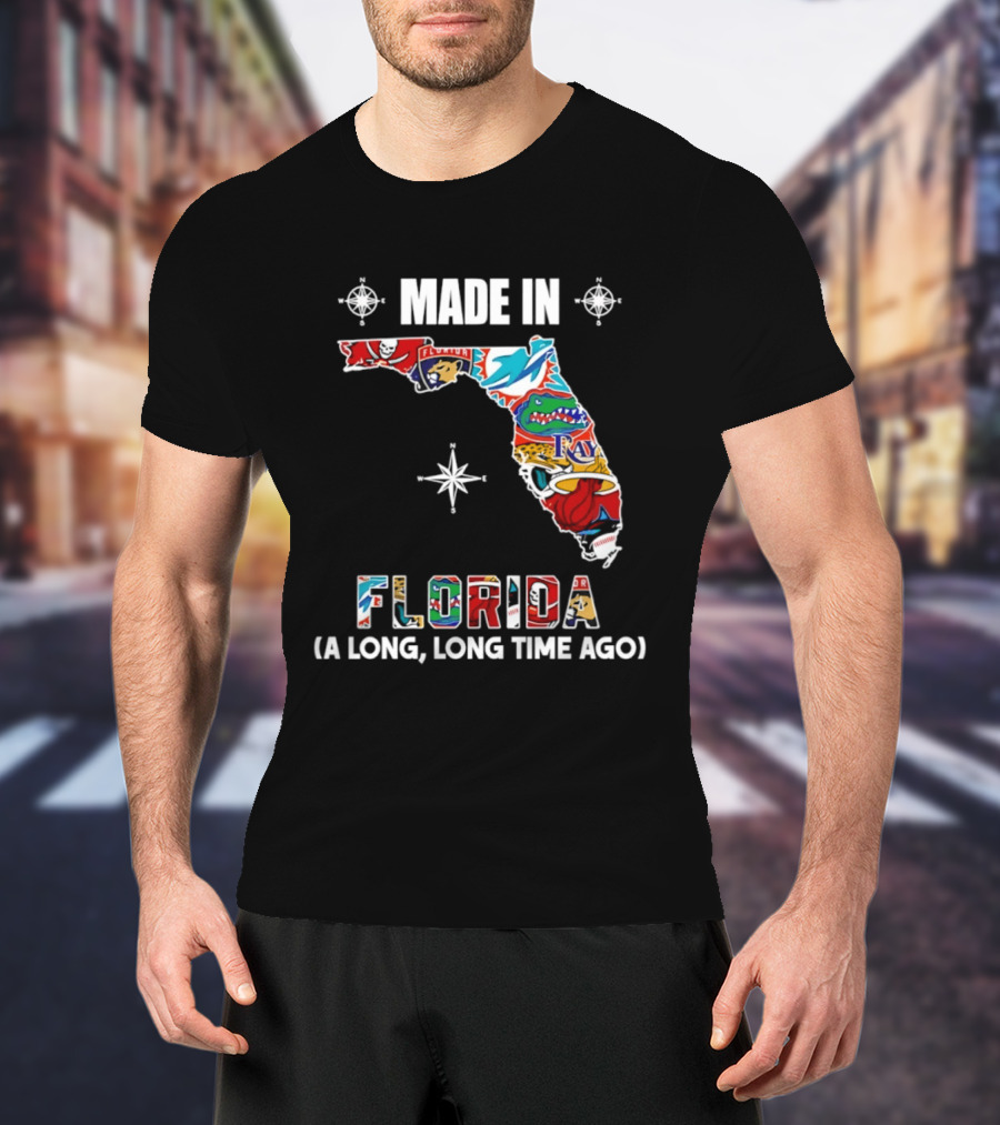 Made In Florida Map A Long Long Time Ago Florida Football Teams T-Shirt