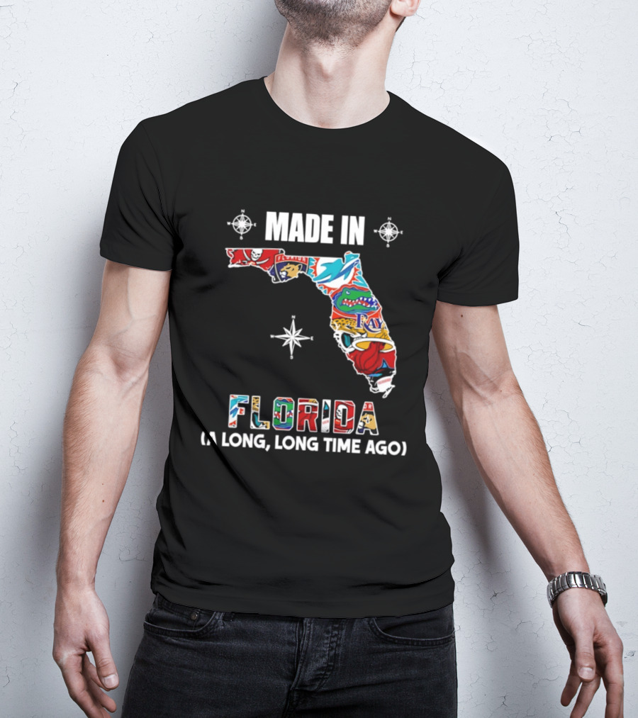 Made In Florida Map A Long Long Time Ago Florida Football Teams T-Shirt
