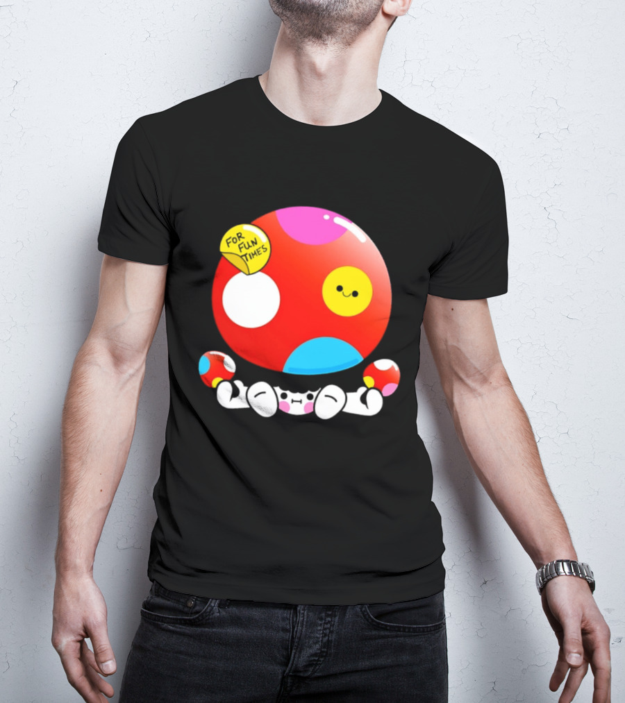 Mushroom Fun Times Bright Polka Dot T-Shirt