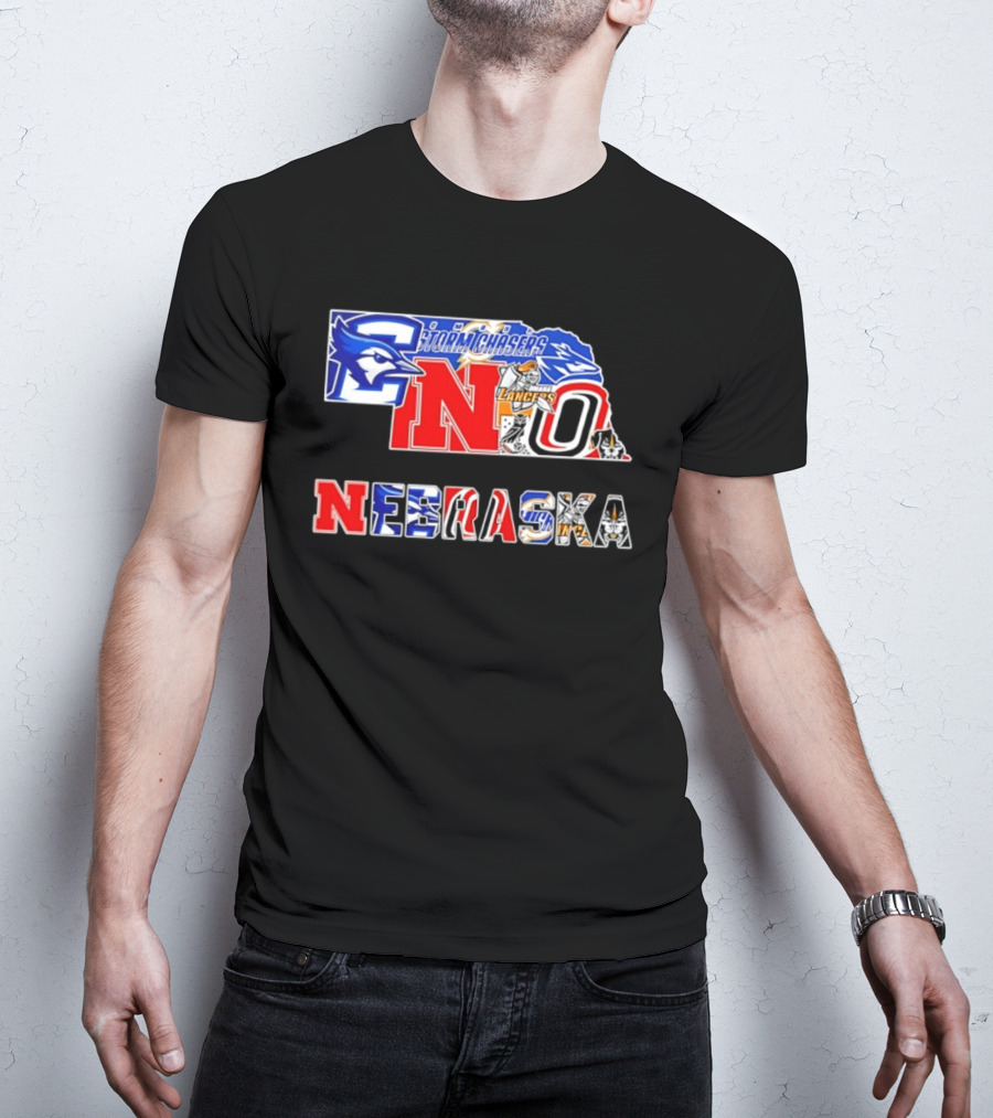 Nebraska Creighton Jays Stormchasers Lancers Huskers Sports Teams 2026 T-Shirt