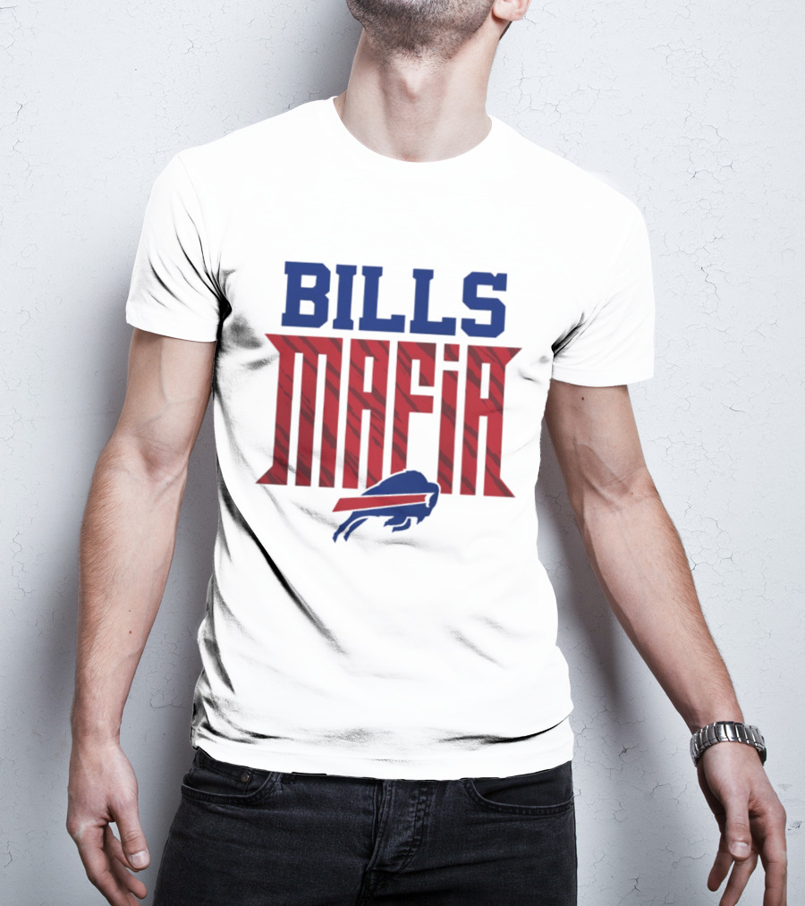Buffalo Bills Mafia Red And Blue Team Spirit T-Shirt