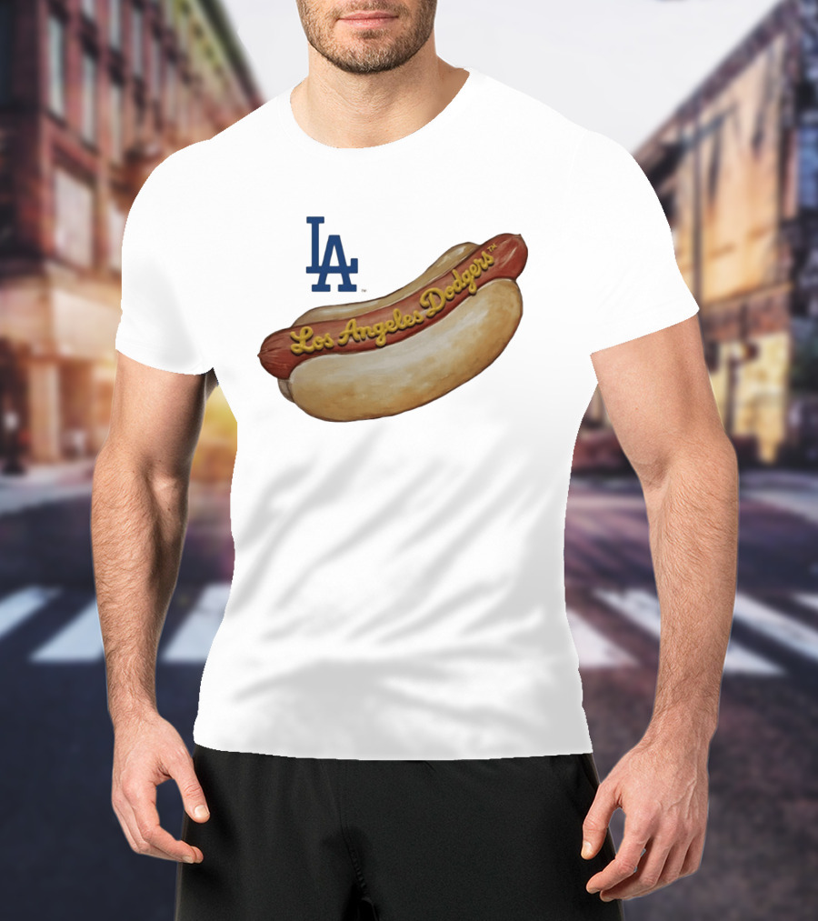 Los Angeles Dodgers Hot Dog MLB 2026 Season LA Team T-Shirt