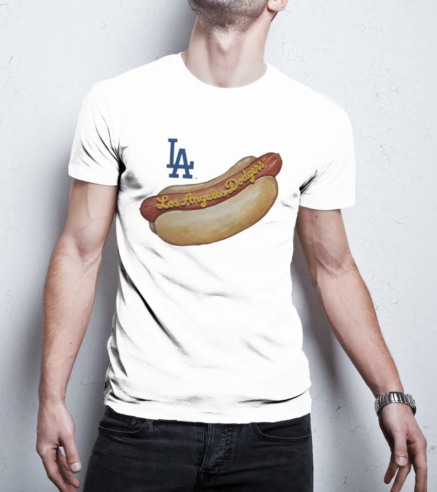 Los Angeles Dodgers Hot Dog MLB 2026 Season LA Team T-Shirt