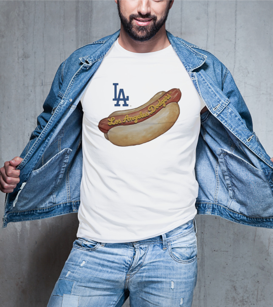 Los Angeles Dodgers Hot Dog MLB 2026 Season LA Team T-Shirt