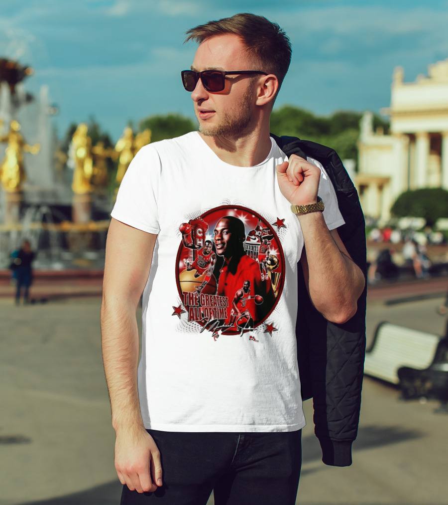 The Greatest Of All Time Michael Jordan Chicago Basketball Legend Trophy T-Shirt
