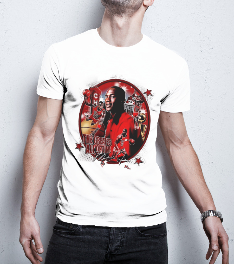 The Greatest Of All Time Michael Jordan Chicago Basketball Legend Trophy T-Shirt
