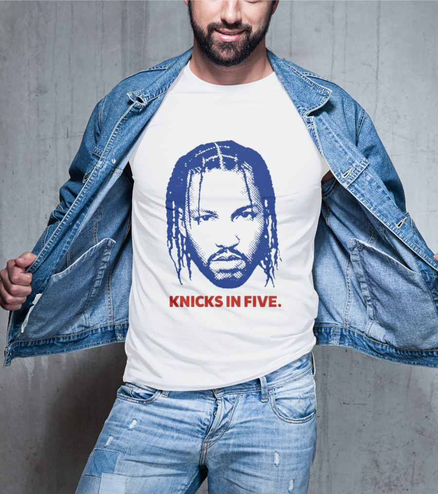 New York Knicks Jalen Brunson Knicks In Five Swag Head T-Shirt