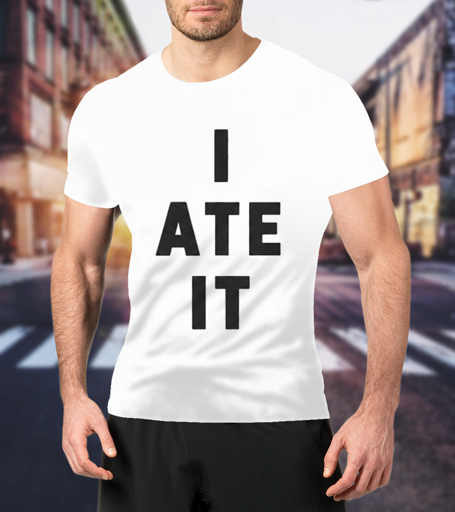 Suki Waterhouse I Ate It Bold Text Graphic Trend T-Shirt