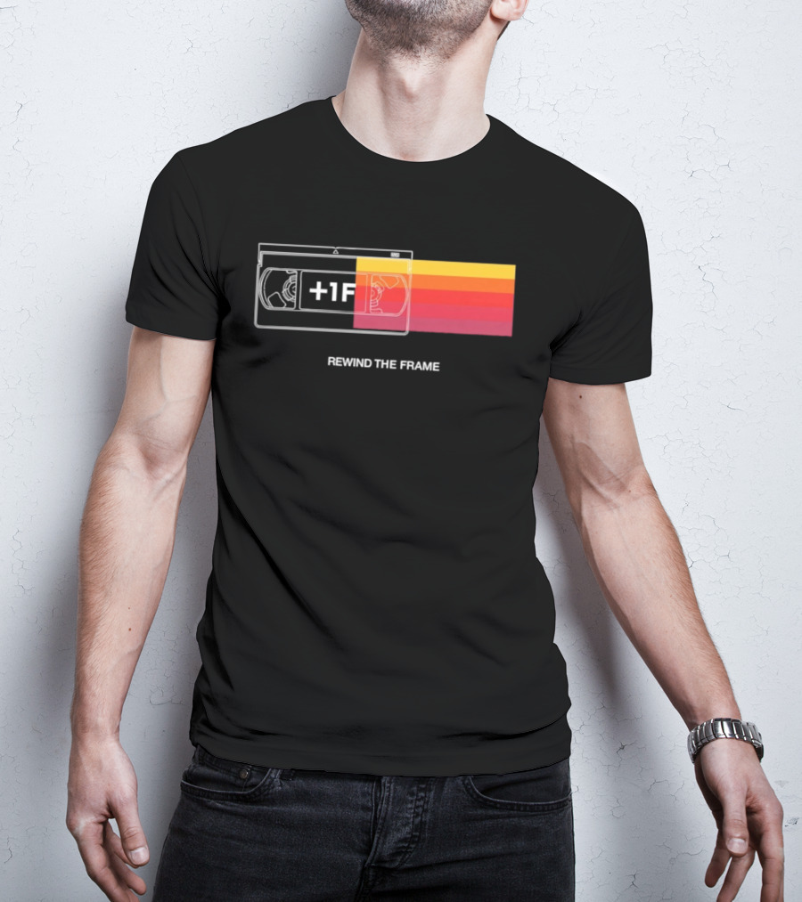 Rewind The Frame Retro VHS Tape 80s Aesthetic T-Shirt