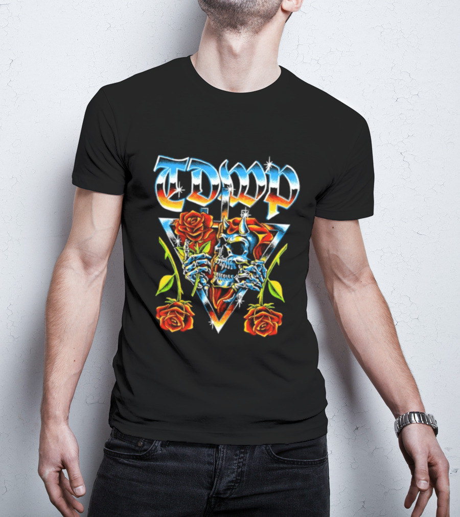 TDWP Devil Skull Roses Metalcore Band T-Shirt