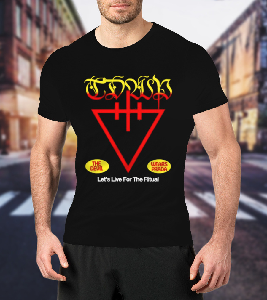 The Devil Wears Prada Ritual Inverted Triangle Symbol Let's Live For The Ritual T-Shirt