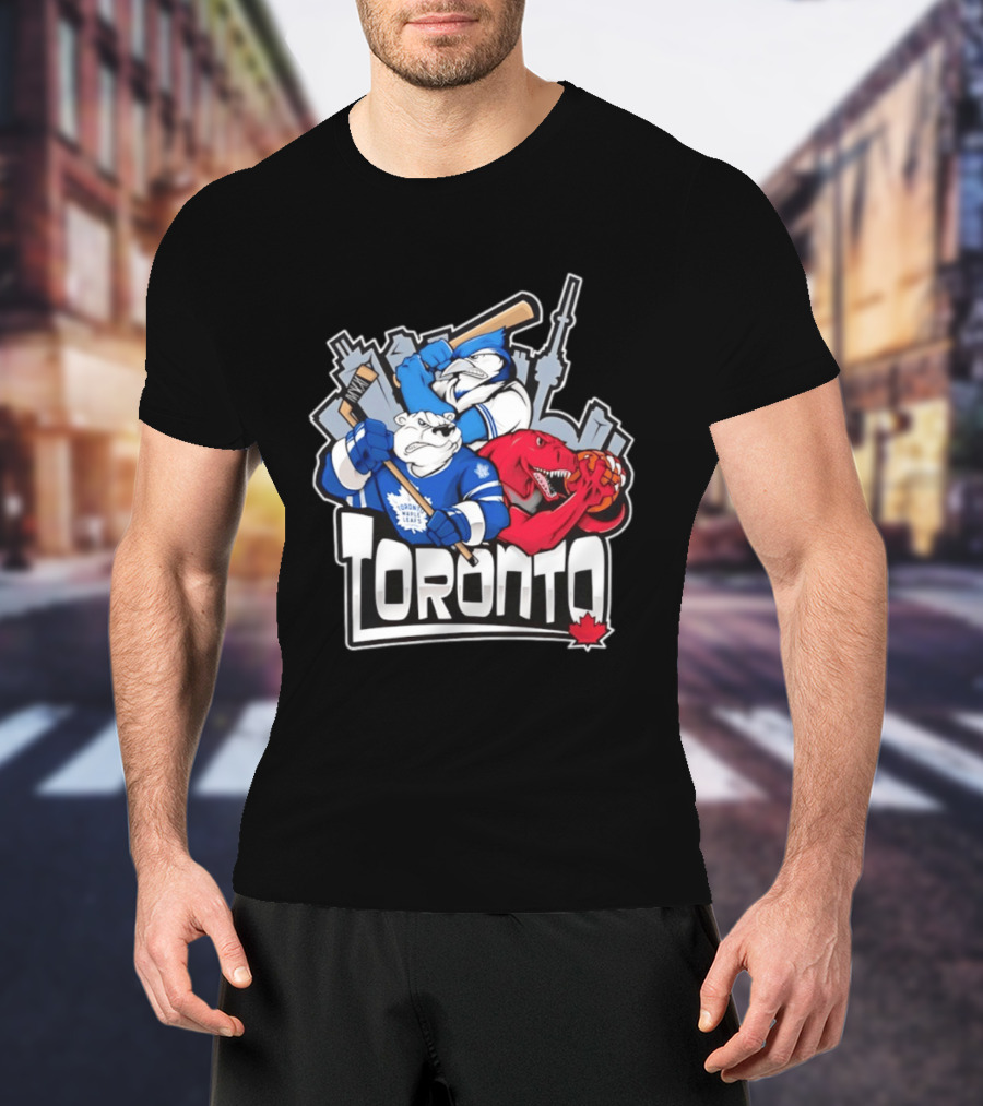 Toronto Maple Leafs Blue Jays Raptors Skyline 2026 T-Shirt
