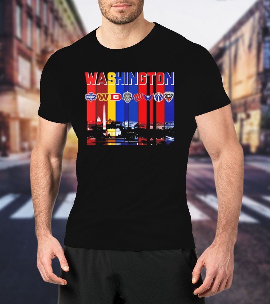 Washington Mystics Commanders Spirit Nationals Wizards DC United T-Shirt