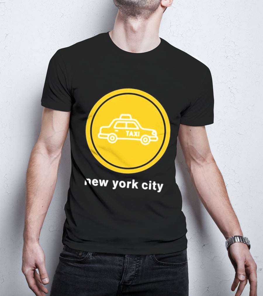 New York City Taxi Cab Blink 182 Iconic Yellow Circle T-Shirt