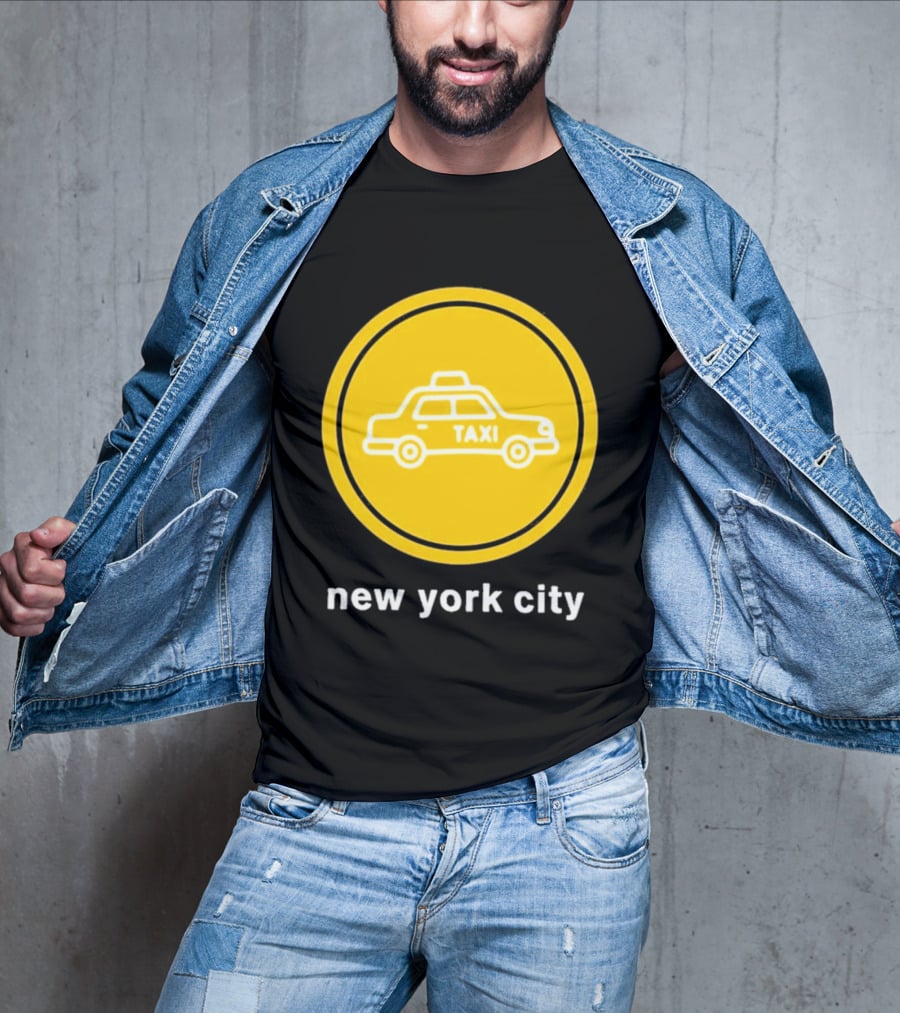 New York City Taxi Cab Blink 182 Iconic Yellow Circle T-Shirt