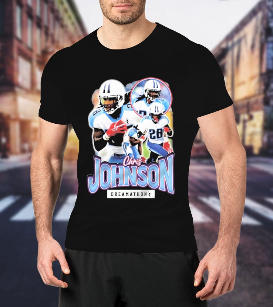 Chris Johnson NFL Dreamathon Tennessee Titans Football 28 T-Shirt