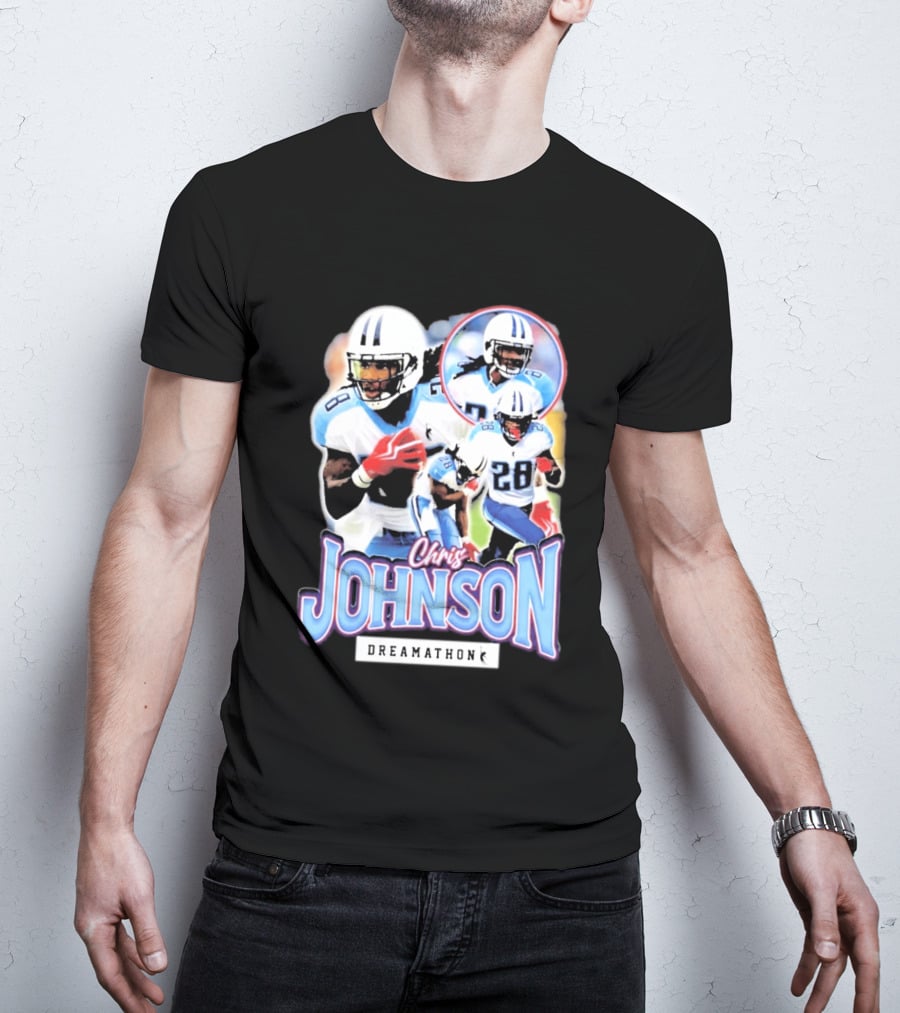 Chris Johnson NFL Dreamathon Tennessee Titans Football 28 T-Shirt