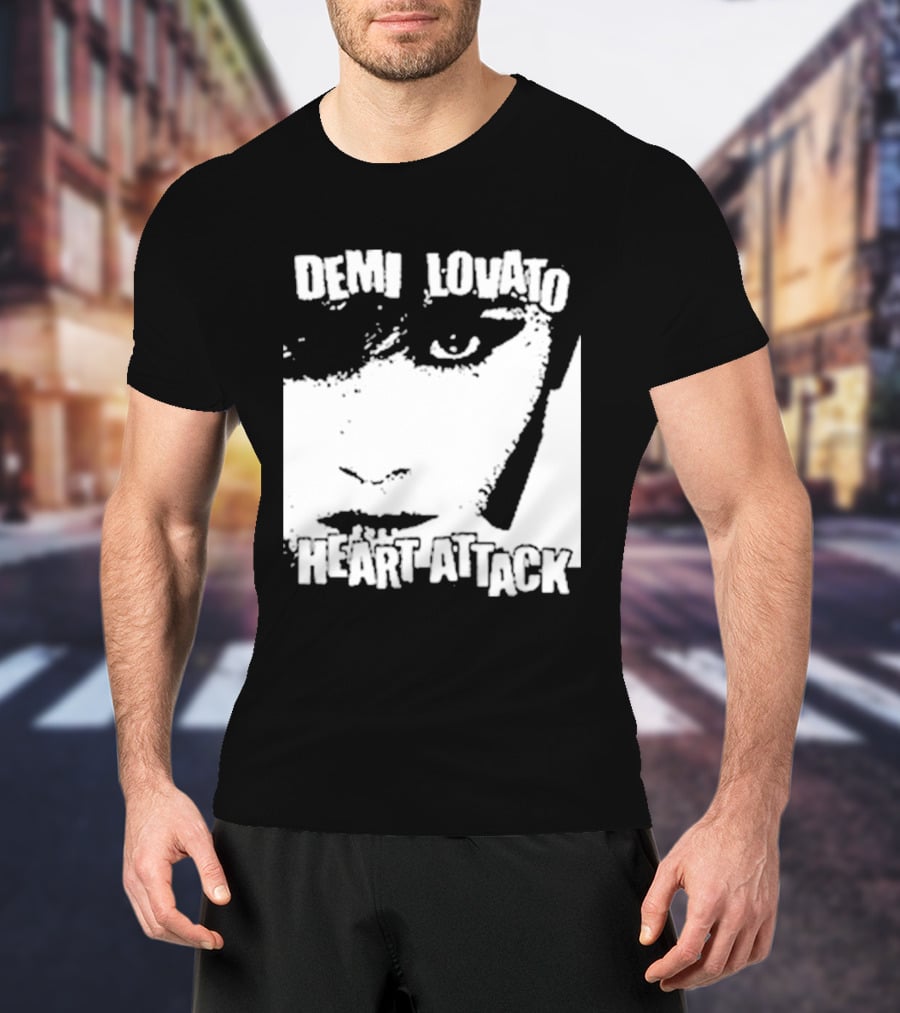 Demi Lovato Heart Attack Anniversary Face T-Shirt