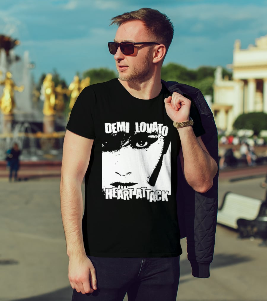 Demi Lovato Heart Attack Anniversary Face T-Shirt