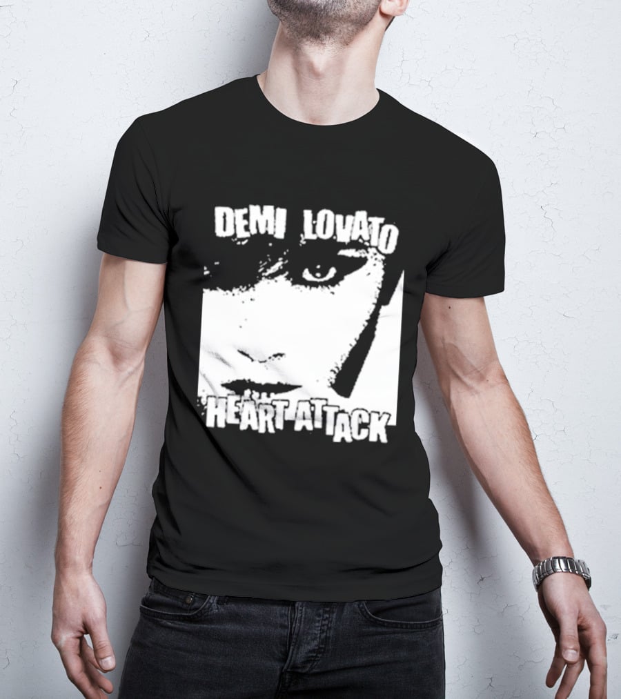 Demi Lovato Heart Attack Anniversary Face T-Shirt