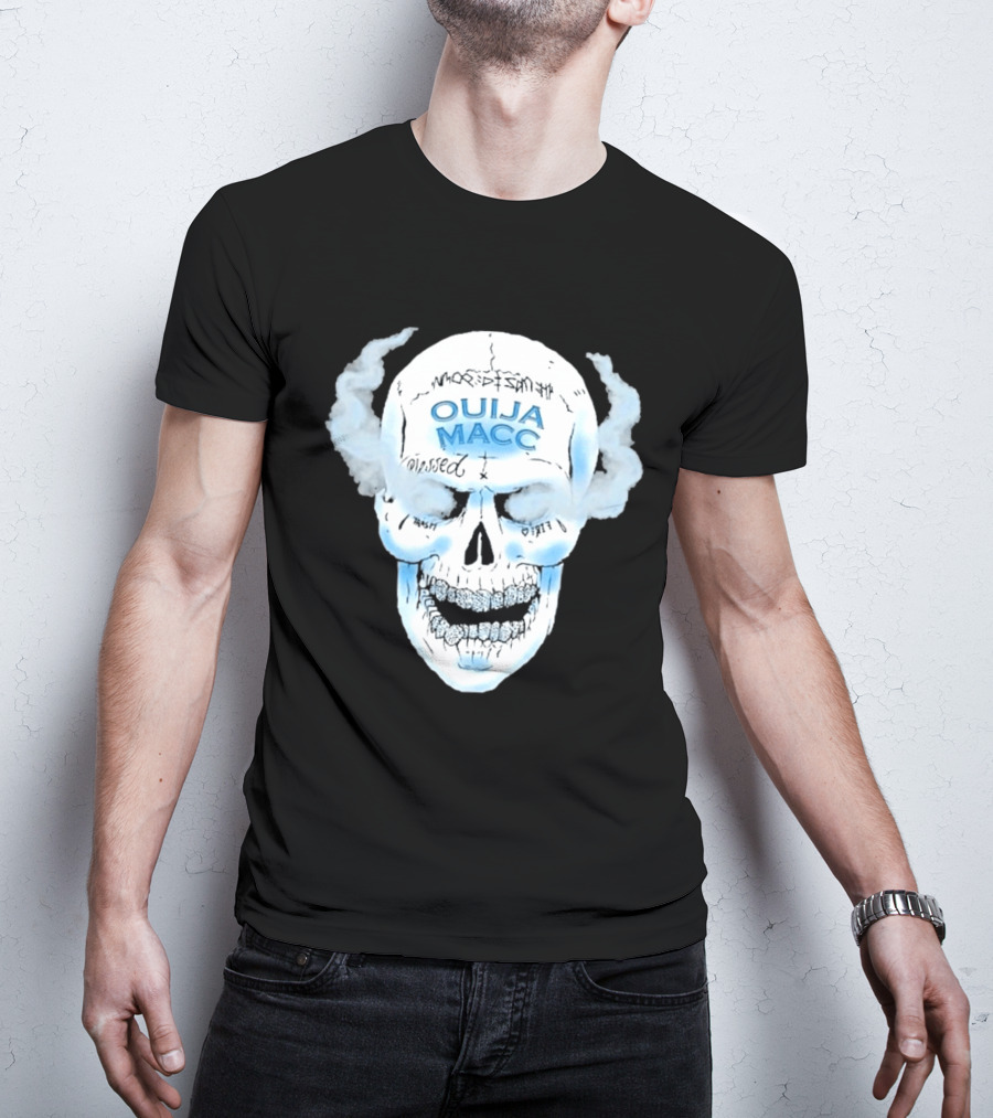 Ouija Macc Skull Blessed Trash Smoke Effect Design D 977 T-Shirt