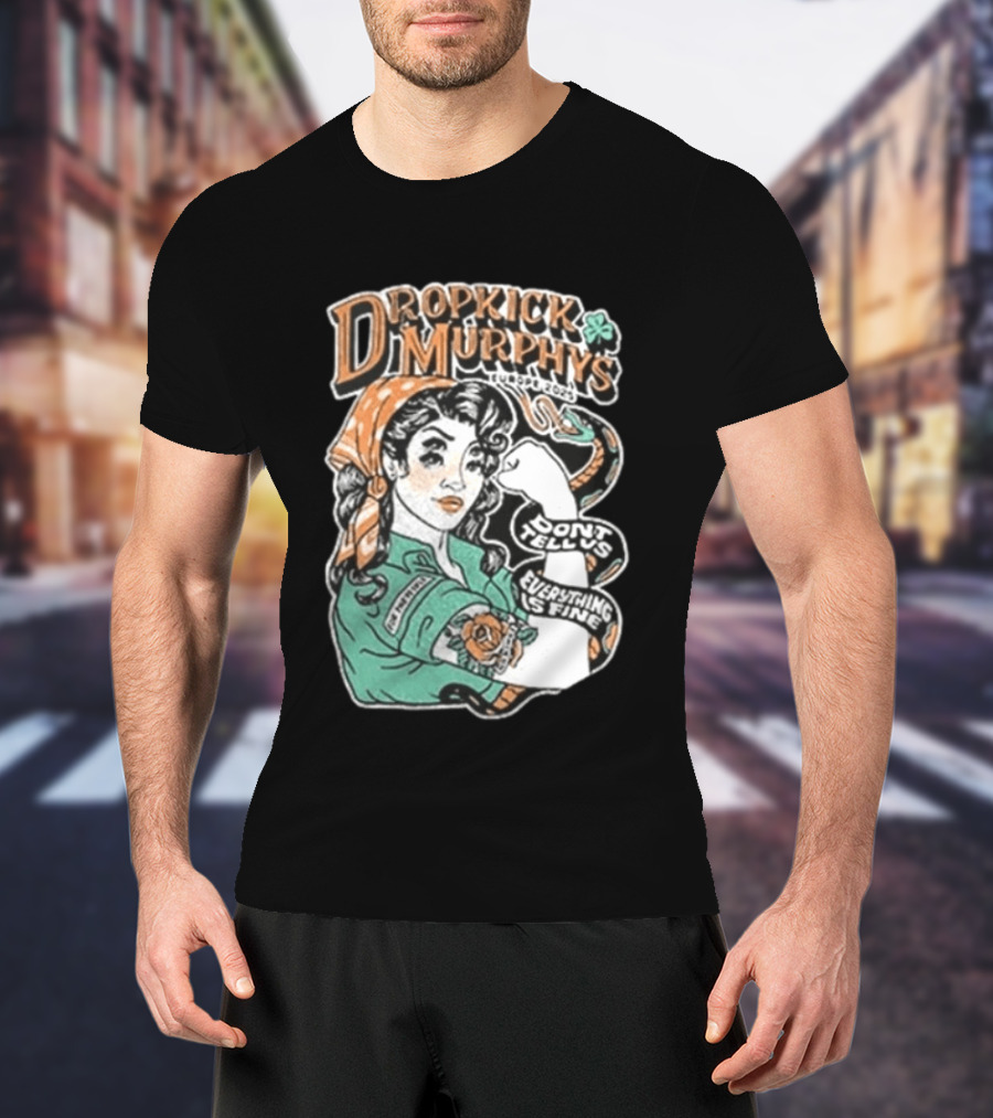 Dropkick Murphys Europe 2025 Tour Don't Tell Us Everything Is Fine Snake T-Shirt