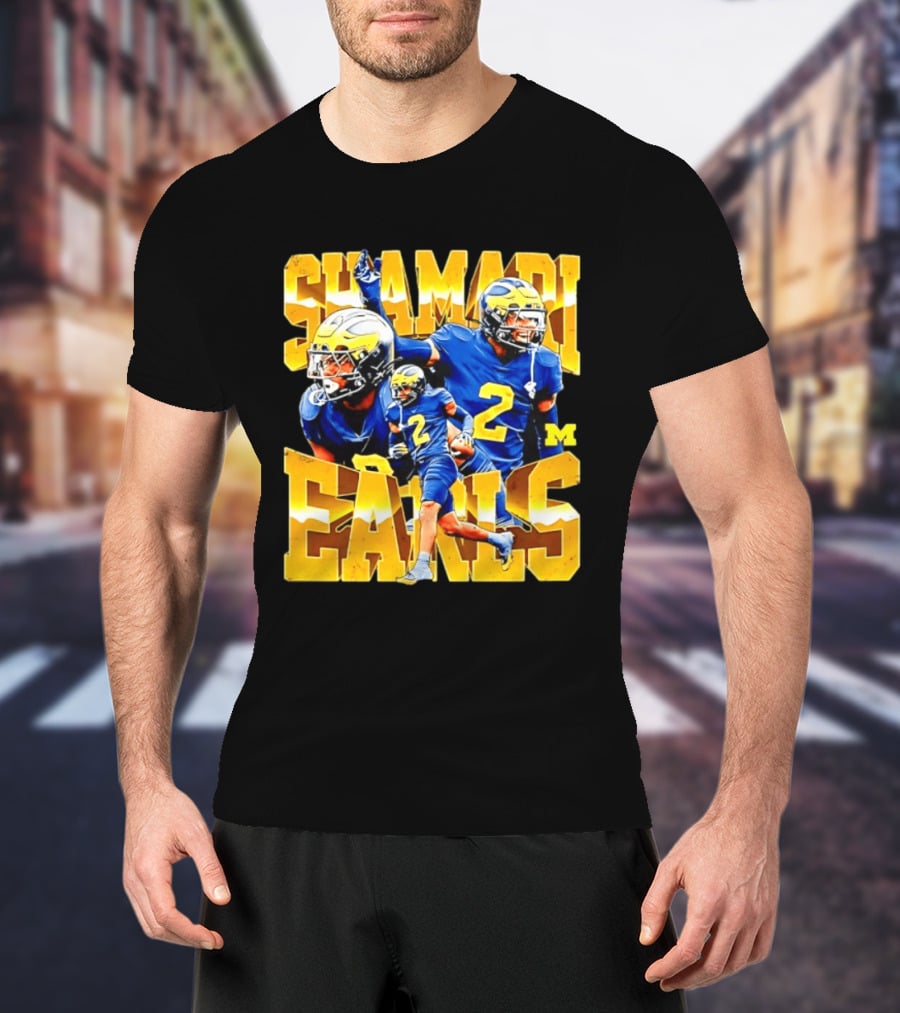 Shamari Earls 2 Michigan Wolverines NCAA Football Player Sports Fan Gear T-Shirt