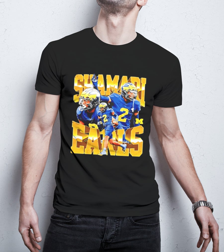 Shamari Earls 2 Michigan Wolverines NCAA Football Player Sports Fan Gear T-Shirt