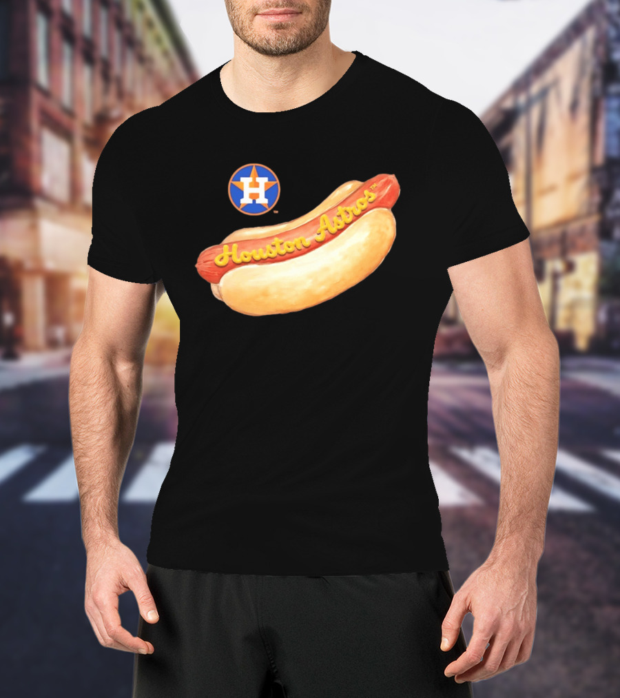 Houston Astros Hot Dog MLB 2026 Season Fan T-Shirt