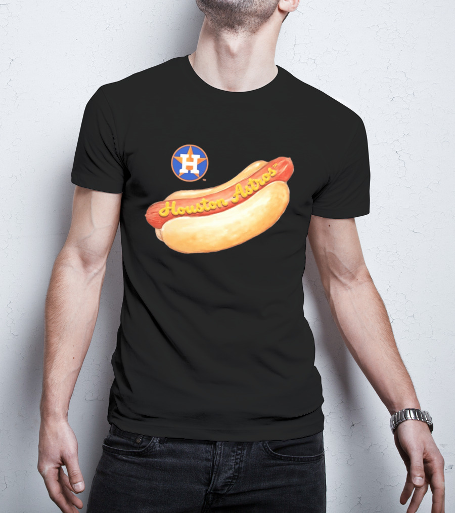 Houston Astros Hot Dog MLB 2026 Season Fan T-Shirt