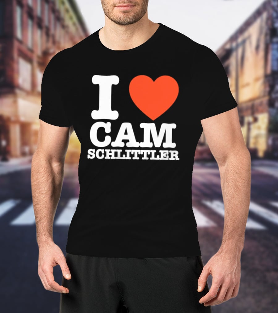 I Love Cam Schlittler Red Heart T-Shirt